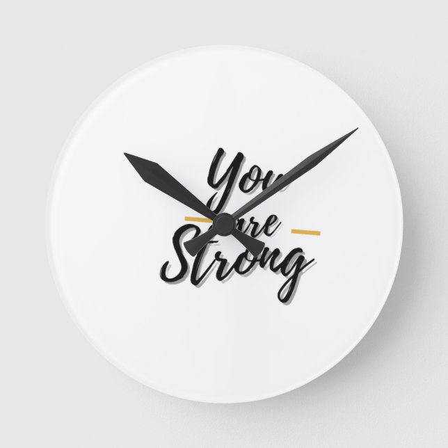 Positive Motivational Design Round Clock (Front)