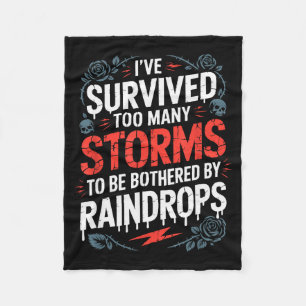 Positive Motivational Inspiring, I’ve Survived Man Fleece Blanket