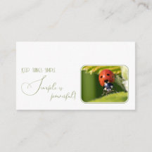 Positive motivational quote with little ladybug