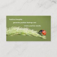 Positive motivational quote with little ladybug