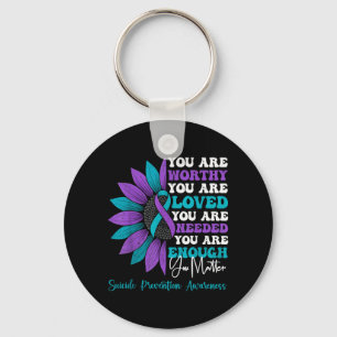 Positive Motivational Suower Prevention Awareness Key Ring