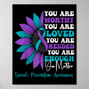 Positive Motivational Suower Prevention Awareness Poster
