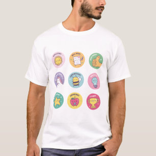 Positive Motivational Words Reward Stickers T-Shirt