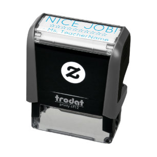 Positive "NICE JOB!" Commendation Rubber Stamp