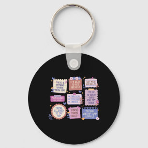 Positive Notes For Mental Health Encouragement Key Ring