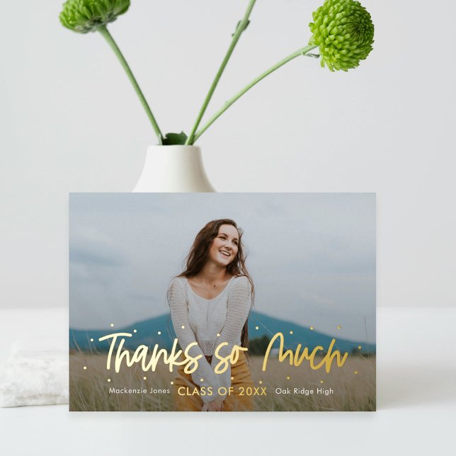 Positive Outlook Foil Graduation Thank You Card (Creator Uploaded)