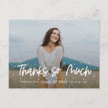 Positive Outlook Graduation Photo Thank You