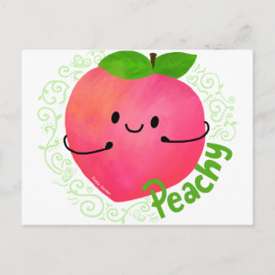 Positive Peach Pun - Peachy Postcard