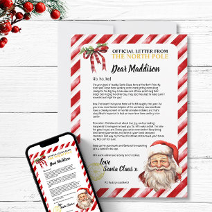Positive Personalised Naughty Letter From Santa  Invitation