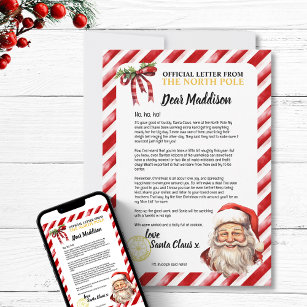 Positive Personalised Naughty Letter From Santa  Invitation