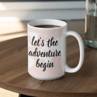 Positive Pink Let's The Adventure Begin World Map