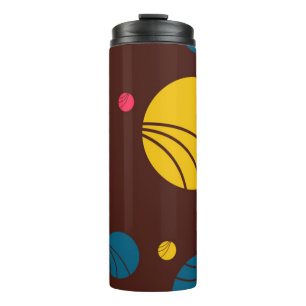 Positive, playful, happy, modern, cool circles art thermal tumbler