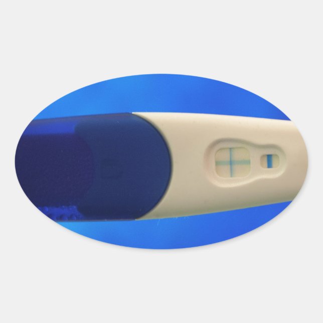 Positive Pregnancy Test Oval Sticker (Front)
