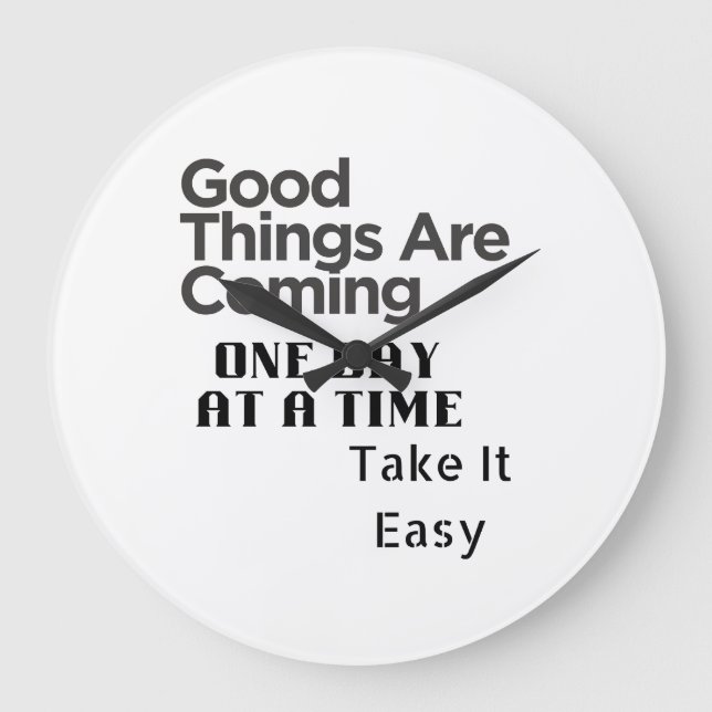 positive quote art large clock (Front)