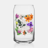 Positive quote Be Happy and garden flowers