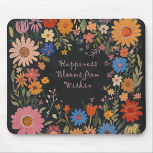 Positive Quote Mousepad - Floral