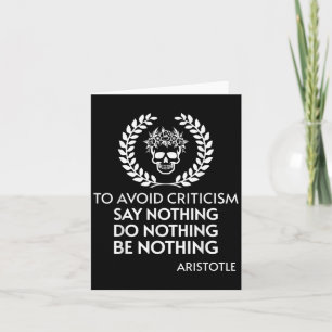 Positive Quote Stoic Philosophy Aristotle Stoicism Card