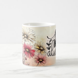 Positive Quotes Floral Mug