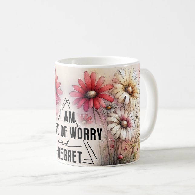 Positive Quotes Floral Mug (Front Right)