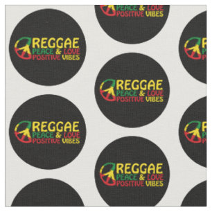 Positive Quotes Reggae Fabric
