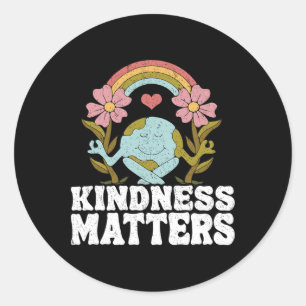 Positive Rainbow Sped Teacher Earth Day Kindness P Classic Round Sticker