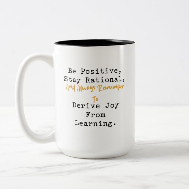 Positive Rational Derive Joy From Learning Math Two-Tone Coffee Mug (Left)