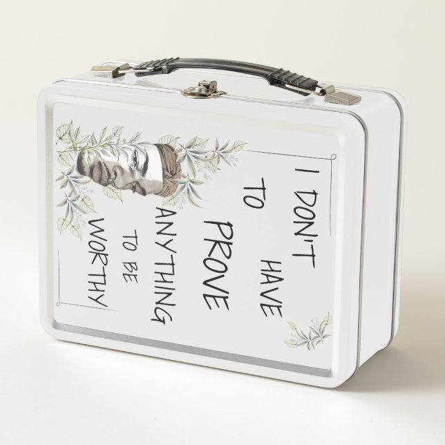 Positive Self-Worth Affirmation Metal Lunch Box (Front)