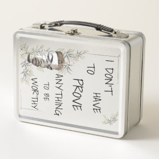 Positive Self-Worth Affirmation Metal Lunch Box