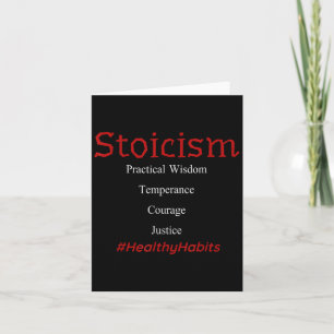 Positive Shirt Stoicism Motivation Healthy Habits  Card