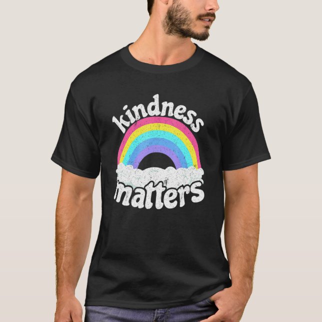 Positive Sped Teacher Anti Bullying Rainbow Kindne T-Shirt (Front)