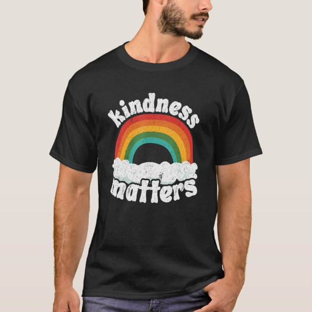 Positive Sped Teacher Anti Bullying Rainbow Kindne T-Shirt (Front)
