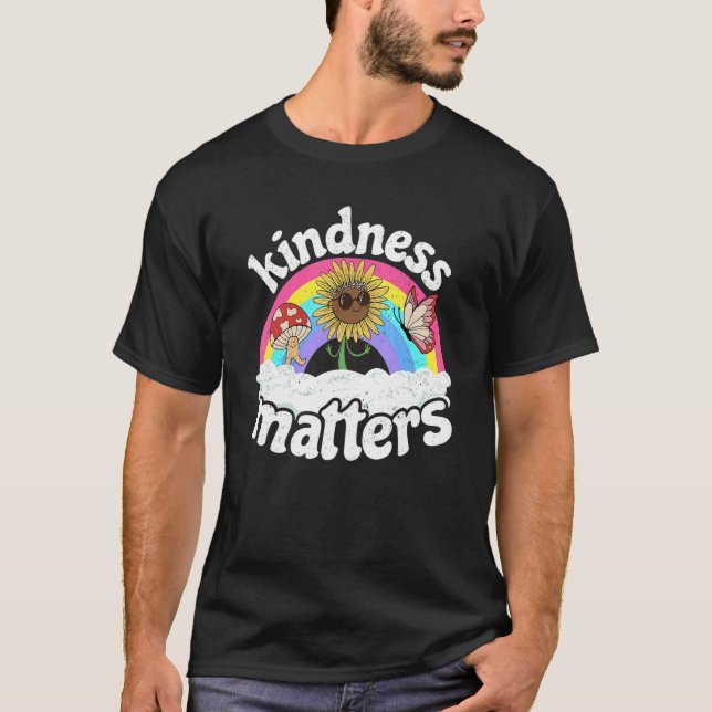 Positive Sped Teacher Anti Bullying Rainbow Kindne T-Shirt (Front)
