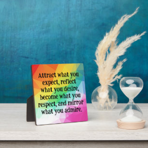Positive Thinking Law Of Attraction Quote Plaque