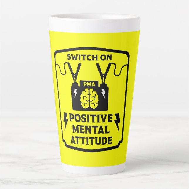 Positive Thinking Mental Attitude Latte Mug (Front)
