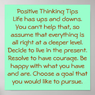 Positive Thinking Poster