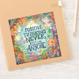 Positive Thinking Pretty Floral Trendy Inspirivity