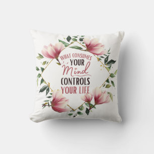 Positive Thinking Quote Inspirational Motivational Cushion
