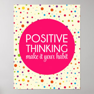 Positive Thinking Quote Poster