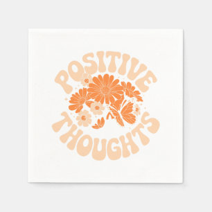 Positive Thoughts – Flowers and Butterflies Napkin