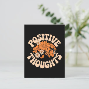 Positive Thoughts – Flowers and Butterflies Postcard