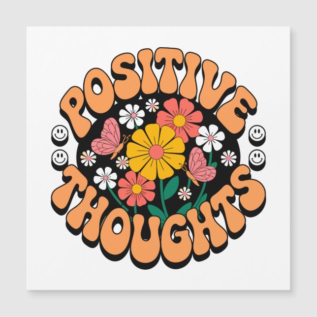 Positive Thoughts – Inspirational Floral (2) (Front)