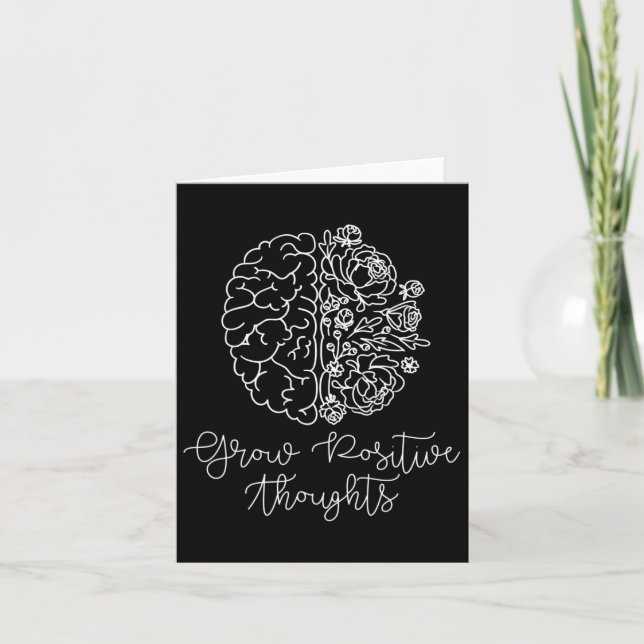 Positive Thoughts Mental Health Problems Gift  Card (Front)