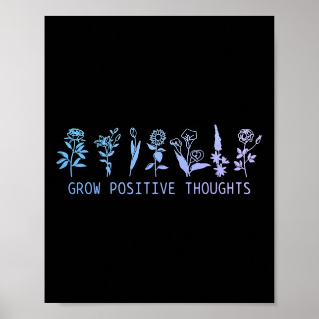 Positive Thoughts Mental Health Suicide Awareness  Poster (Front)