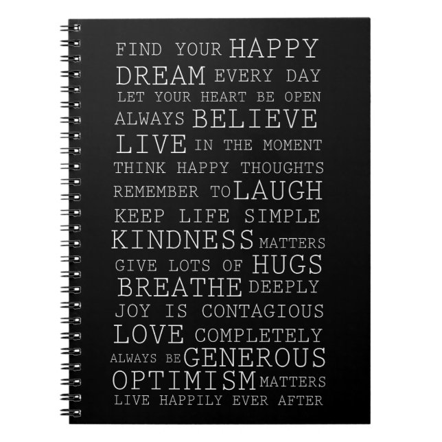 Positive Thoughts Notebook (Front)