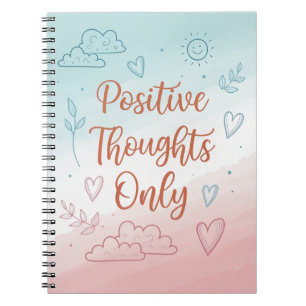 Positive Thoughts Only Journal – Pastel Design