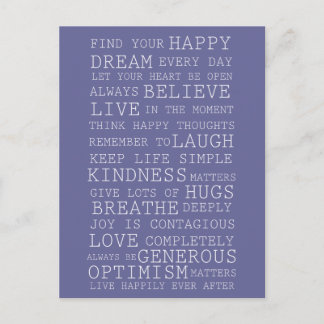Positive Thoughts Postcard