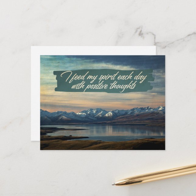 Positive Thoughts Postcard (Front/Back In Situ)