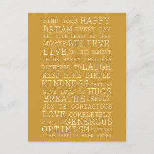 Positive Thoughts Postcard