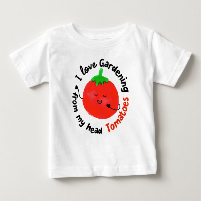 Positive Tomato Pun - From My Head Tomatoes Baby T-Shirt (Front)
