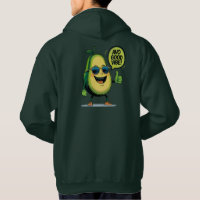 Positive Vibe Avocado Kawaii Fruit Pun Hoodie